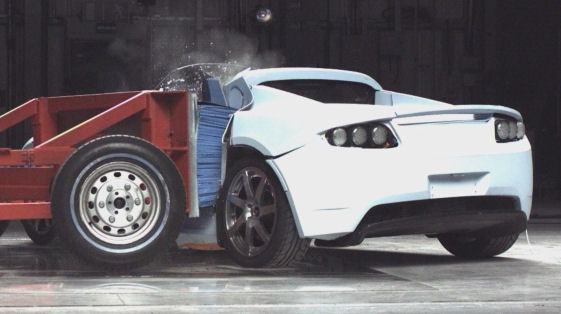 Tesla Roadster Fed Crash