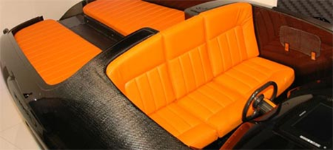 Solar Boat Orange Interior