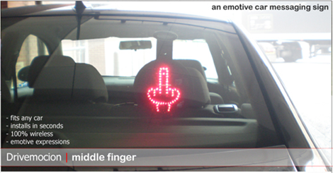 Drivemocion middle finger