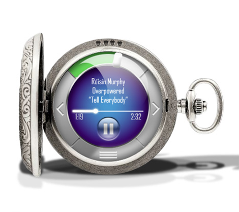 Cobalt Digital Pocket Watch