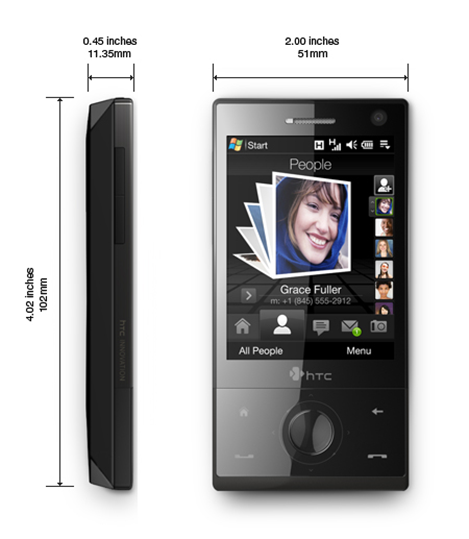 HTC Touch Diamond Size