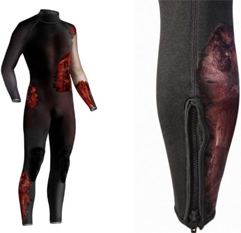 Shark attack wetsuit