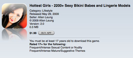 Topless iphone app