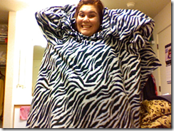 Zebra Snuggie