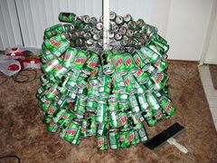Mountain Dew Can Christmas Tree