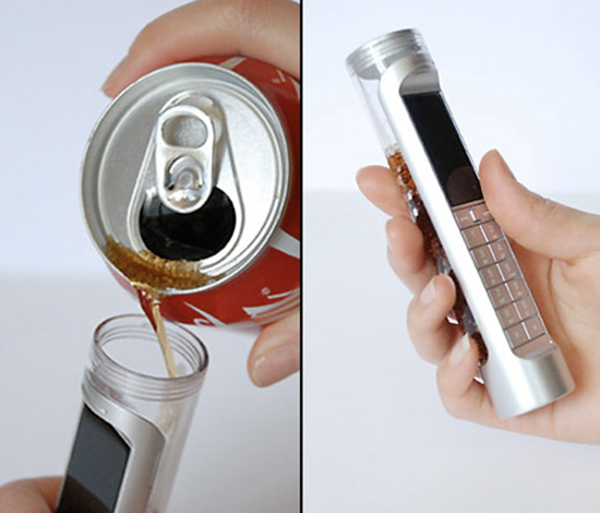 Soda Powered Cell Phone