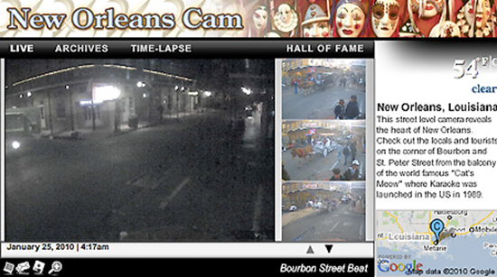 Live Bourbon Street Camera