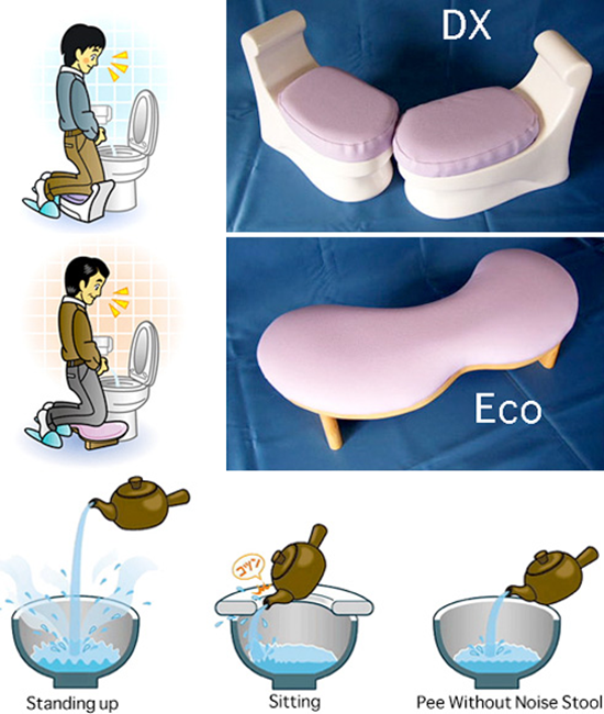 Pee without noise stool