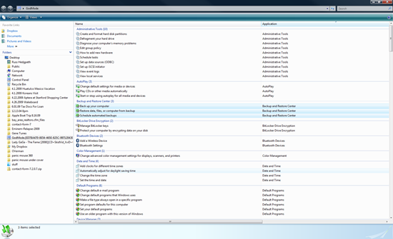 Windows GodMode