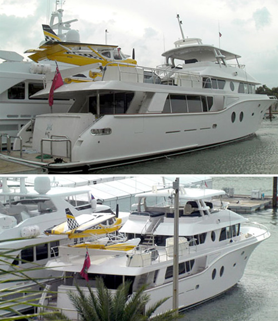 Airplane on Yacht