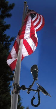 Solar Powered Flagpole Light