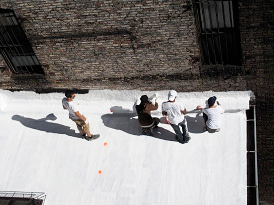 Green Folks Paint New York Roofs White
