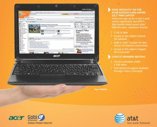 Acer Aspire One 531 Netbook With 3G Built-In