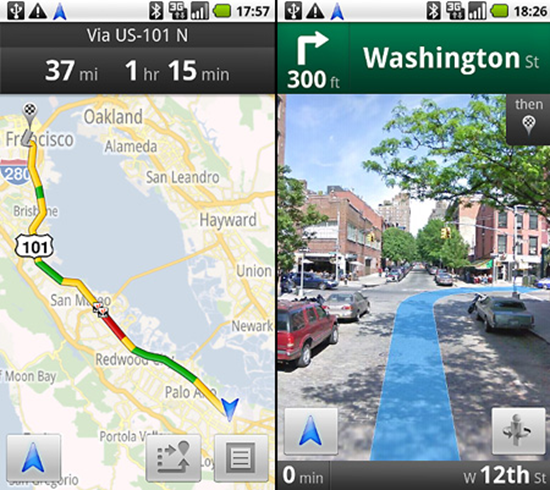 Google Maps Navigation – Free For Android 2.0 Users