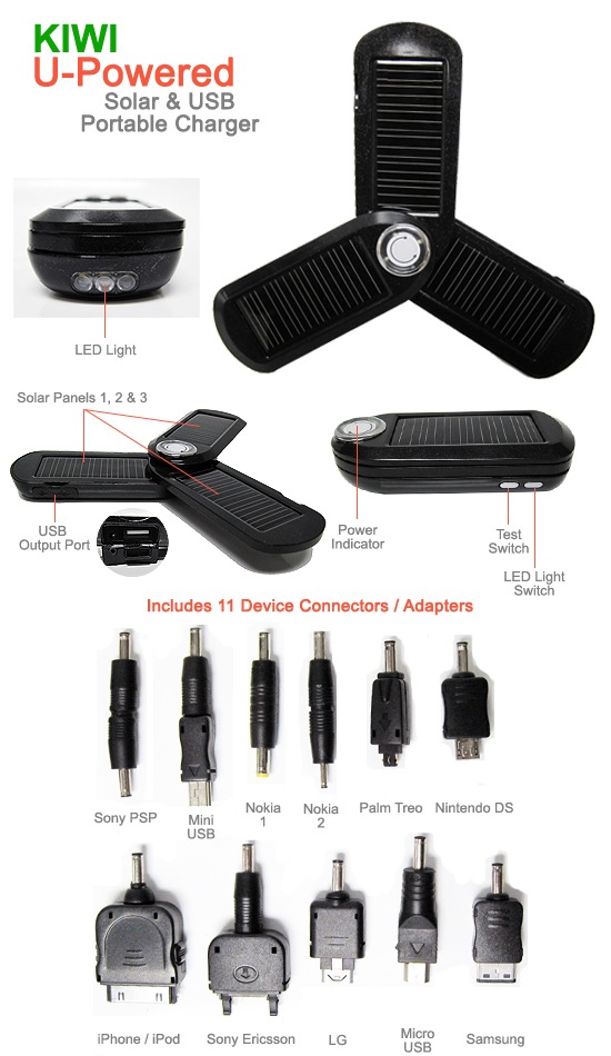 Kiwi U-Powered Solar & USB Portable Charger Review