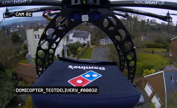 Domino’s Helicopter Pizza Delivery