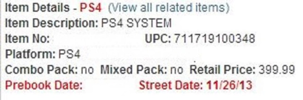 PS4 Release Date Rumor Points To November 26th