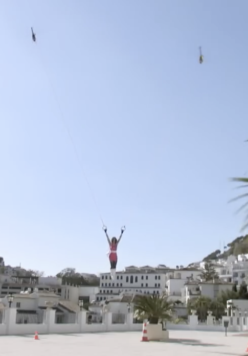 RC Helicopters Lift Woman