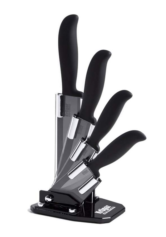 Kruger Ceramic Knives And Block