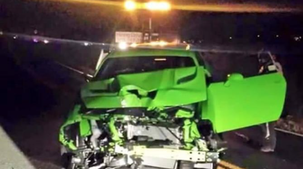 2015 Dodge Challenger SRT Hellcat Crash