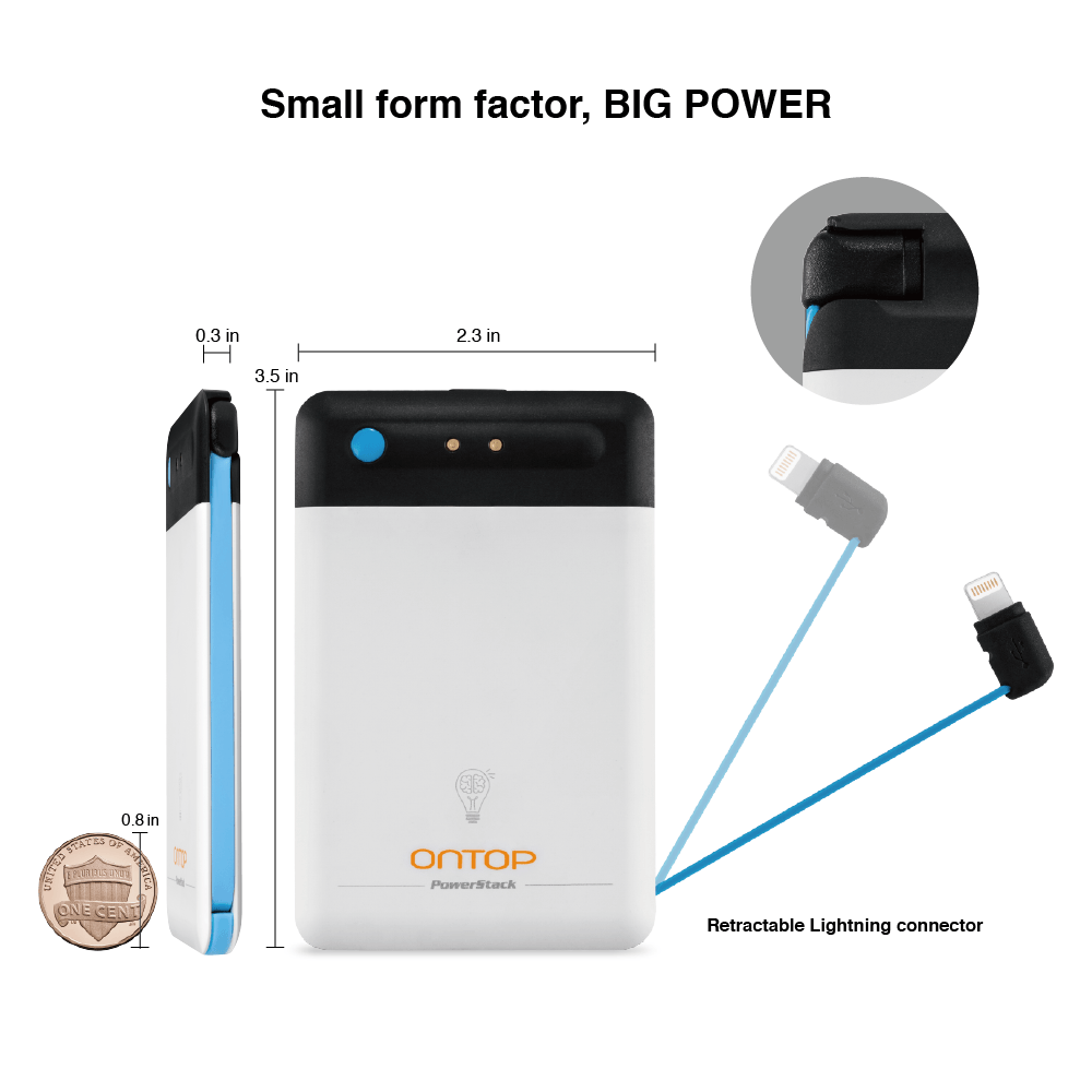 EagleTec ONTOP External Battery with MFI Certified Lightning Connector 1
