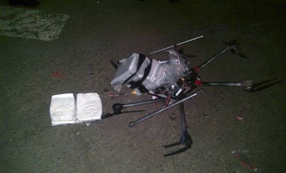Hexacopter drug mule crash