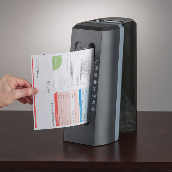 Space Saving Desktop Shredder
