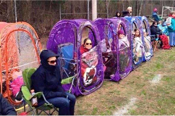 Under the weather chair tent