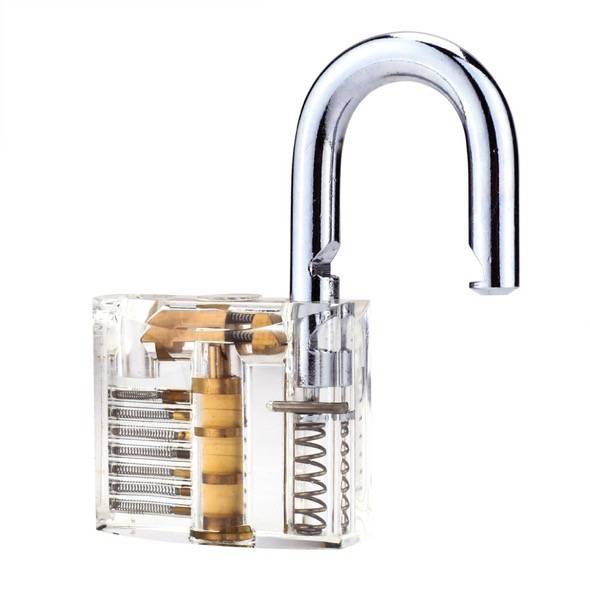 Clear Padlock Picking Trainer
