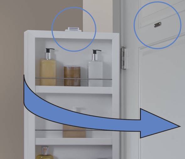 The Cabidor Uses The Extra Space Behind Any Standard Door