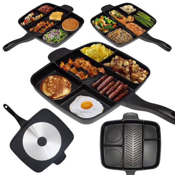 Master Pan Divider Meal Skillet Takes Separation Seriously