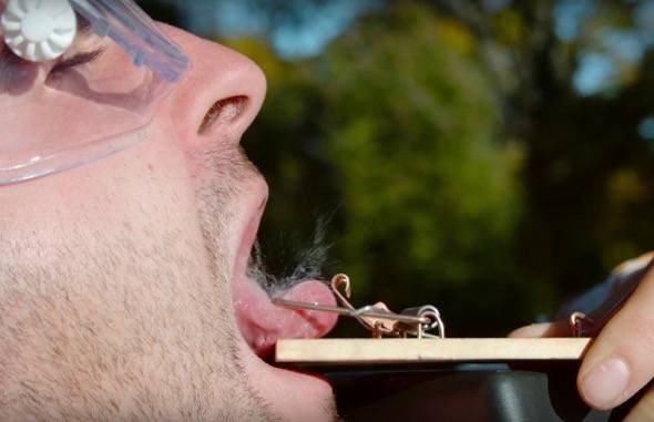 mouse-trap-on-tongue-slow-motion-video