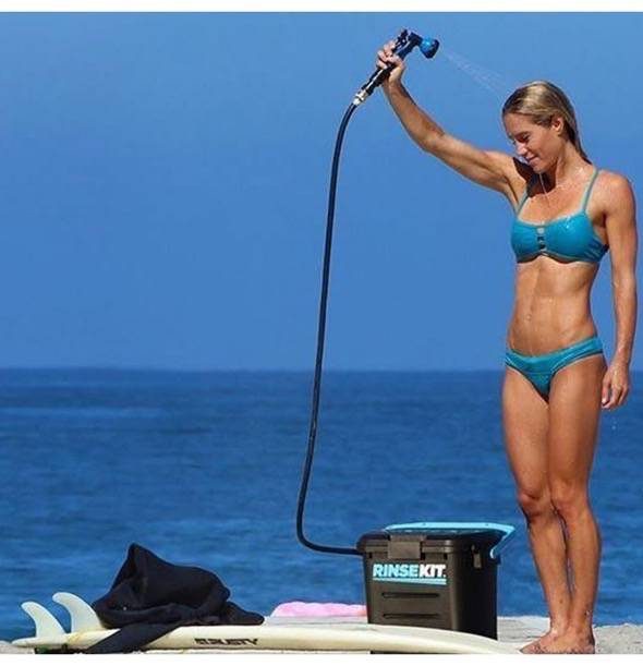 RinseKit Pressurized Portable Shower Sprayer Beach Shower