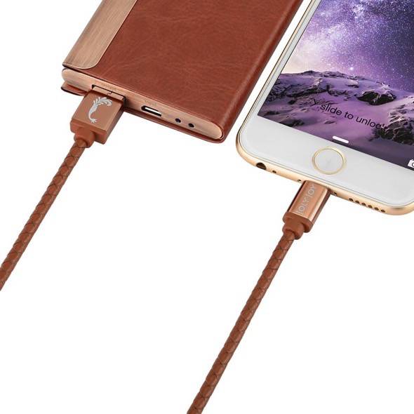 Braided Leather Lightning Cable
