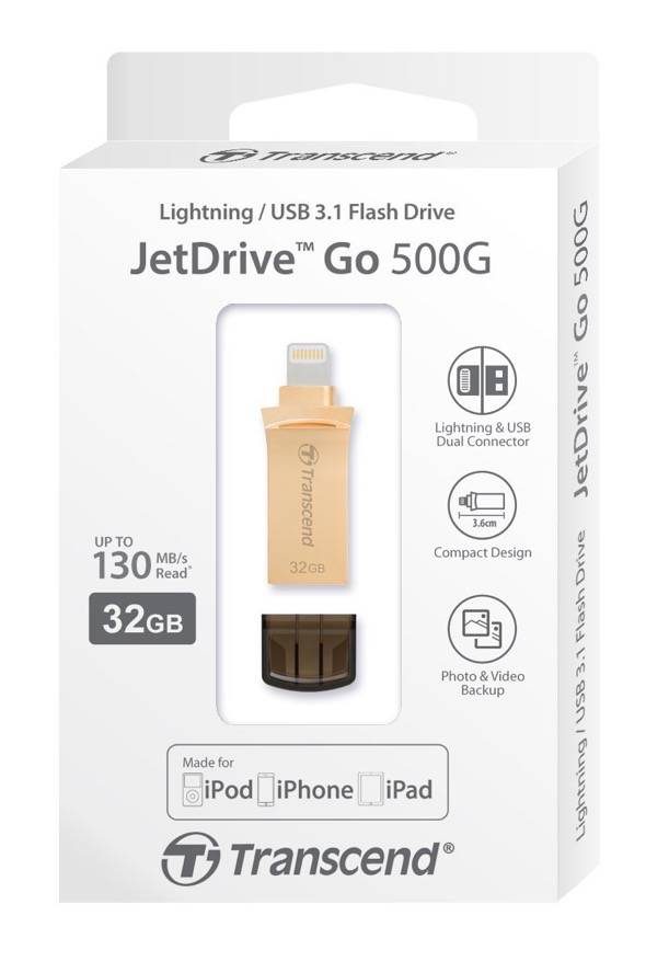 Transcend JetDrive Go 500 Packaging