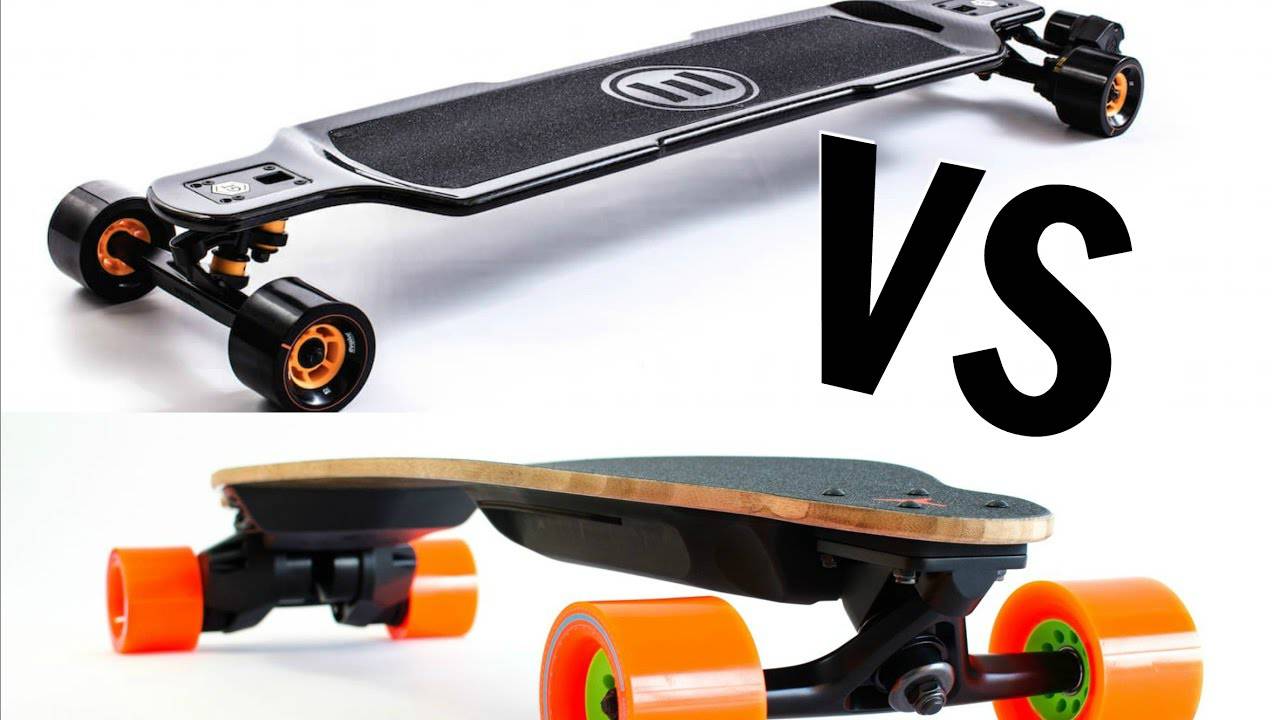 Boosted Boards Dual+ Extended VS Evolve Skateboards Carbon GT