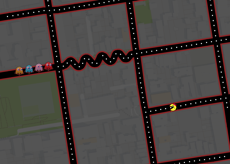 Google Maps Ms. Pac-Man