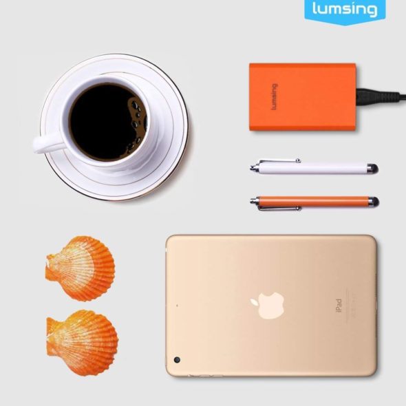 Lumsing Quick Charger Smart USB Charger 5-Port Size
