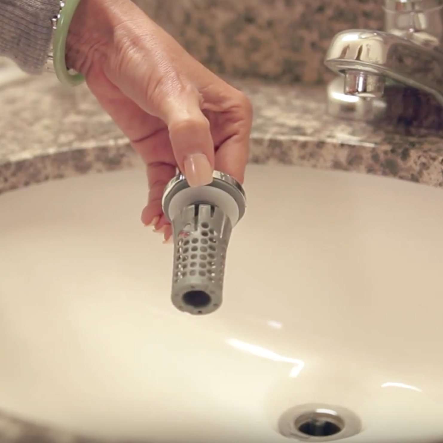 The Drain Strain No-Clog Sink Stopper