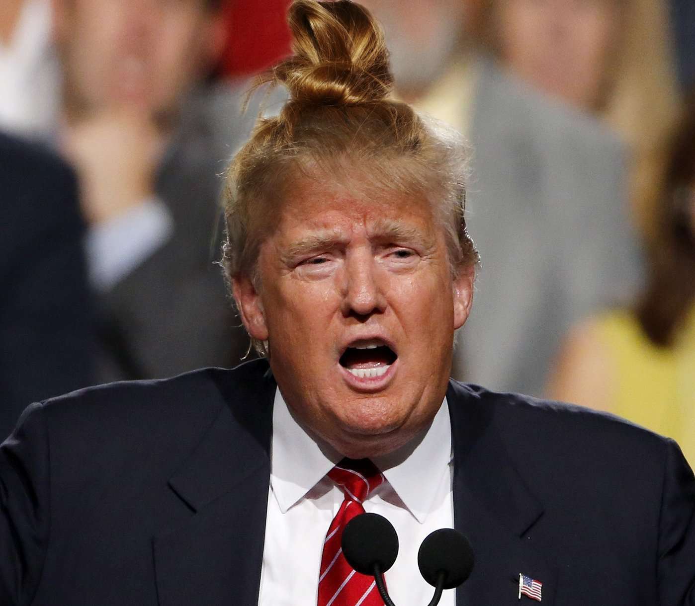 clip on man bun trump