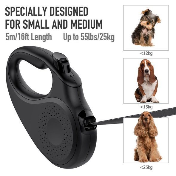 Peteast Retractable Dog Leash 16-foot