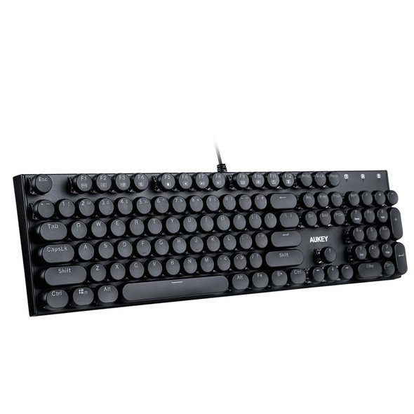 Aukey KM-G10 Mechanical Retro Keyboard Angle