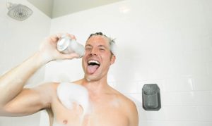 Sudski Bath and Shower Beer Holder In Use 2