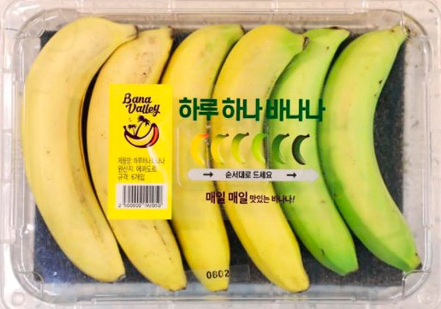 Banana 6-Pack With Increasing Ripeness
