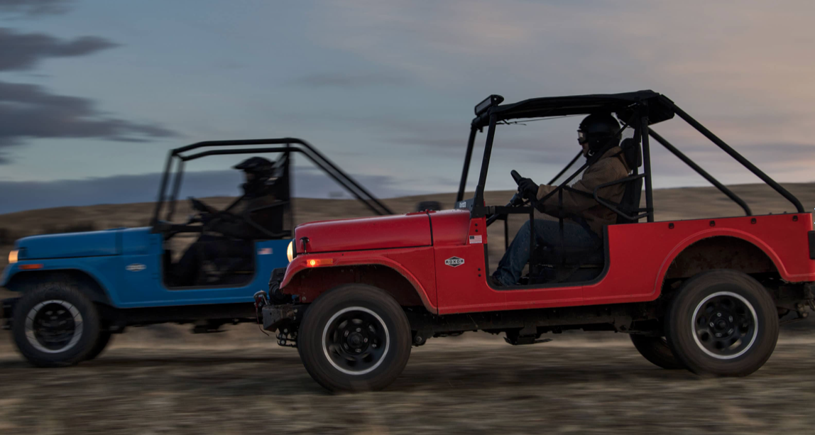 Mahindra Roxor Blue and Red