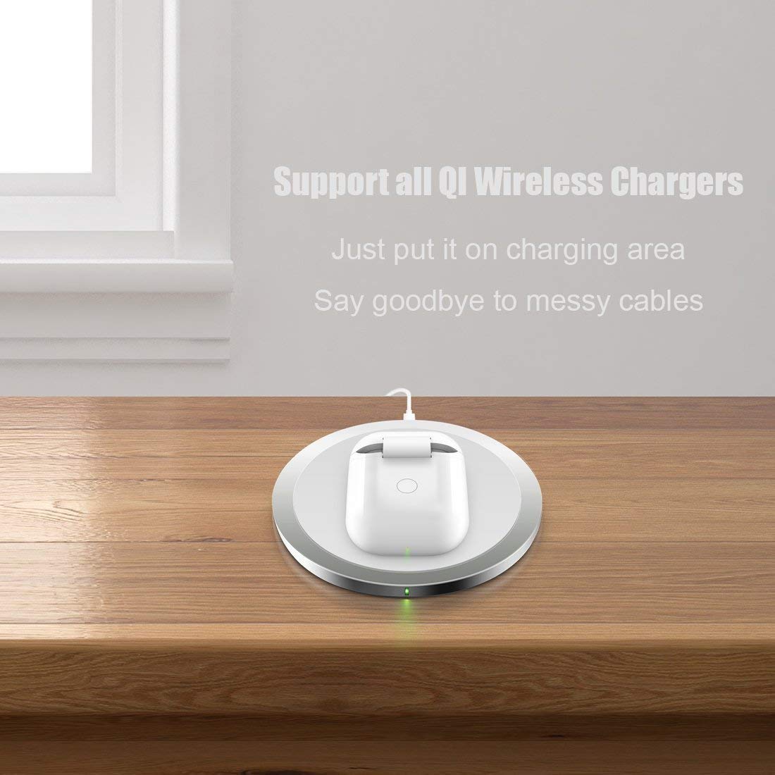 NeotrixQI Wireless Charging Case For Apple AirPods desktop