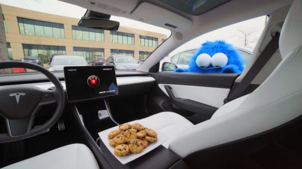 Tesla Sentry Mode Cookie Monster