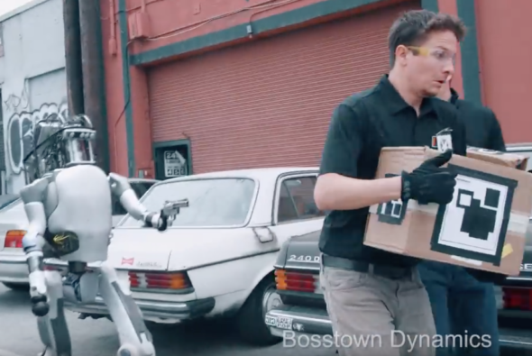 Bosstown Dynamics Robot Fights Back