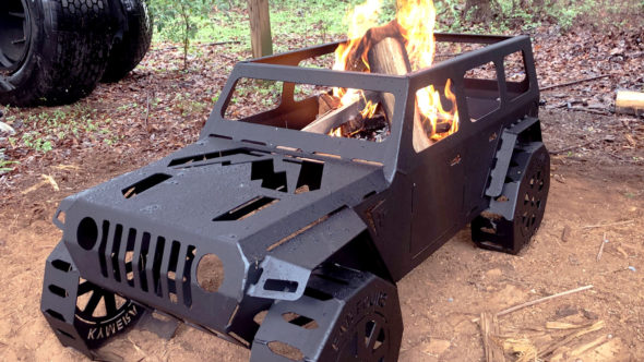Fab Fours Jeep Fire Pit Burning