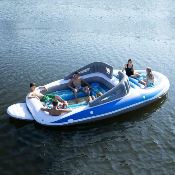 6-Person Inflatable Bay Breeze Boat Island